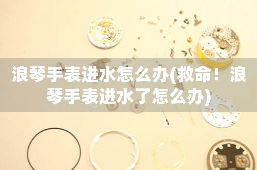 浪琴手表进水怎么办(救命！浪琴手表进水了怎么办)