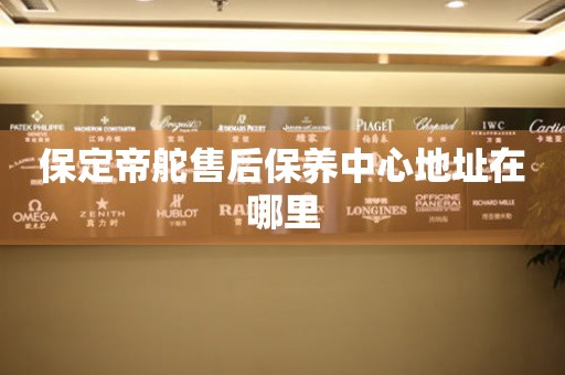 保定帝舵售后保养中心地址在哪里