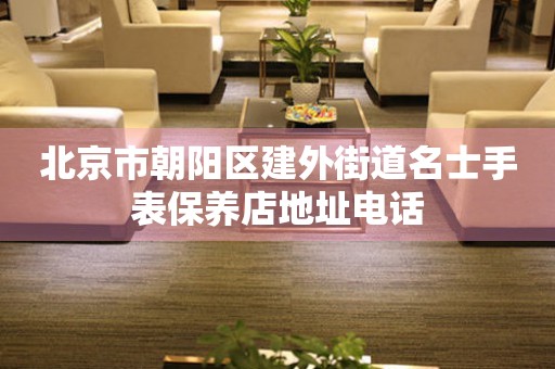 北京市朝阳区建外街道名士手表保养店地址电话