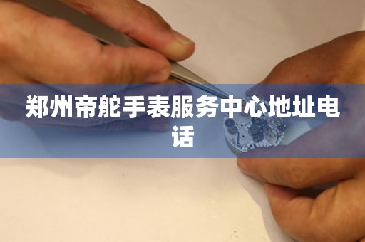 郑州帝舵手表服务中心地址电话
