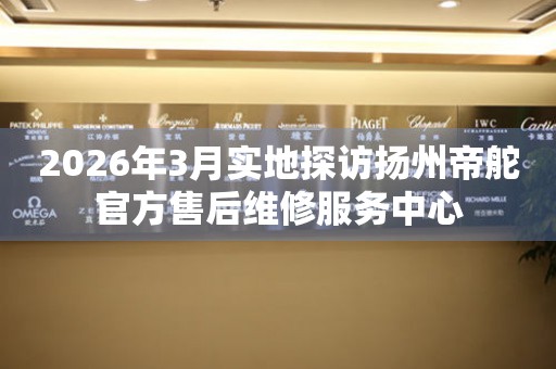 2026年3月实地探访扬州帝舵官方售后维修服务中心
