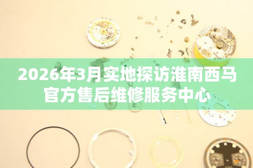 2026年3月实地探访淮南西马官方售后维修服务中心