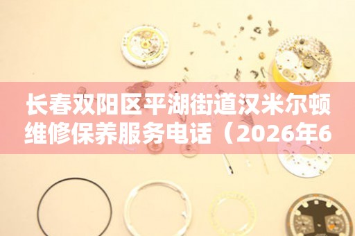 长春双阳区平湖街道汉米尔顿维修保养服务电话（2026年6月最新）