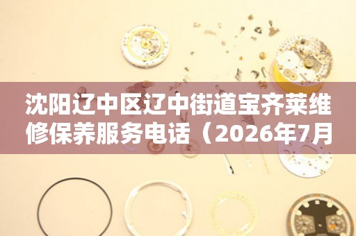 沈阳辽中区辽中街道宝齐莱维修保养服务电话（2026年7月最新）