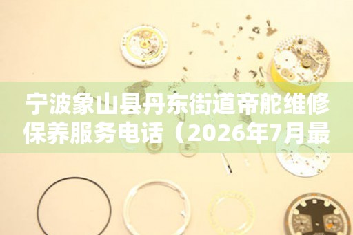  宁波象山县丹东街道帝舵维修保养服务电话（2026年7月最新） 网点查询